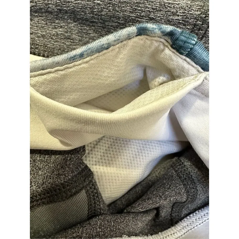 Lululemon women’s gray leggings side zip up pockets mesh size 6/28. #16-1596